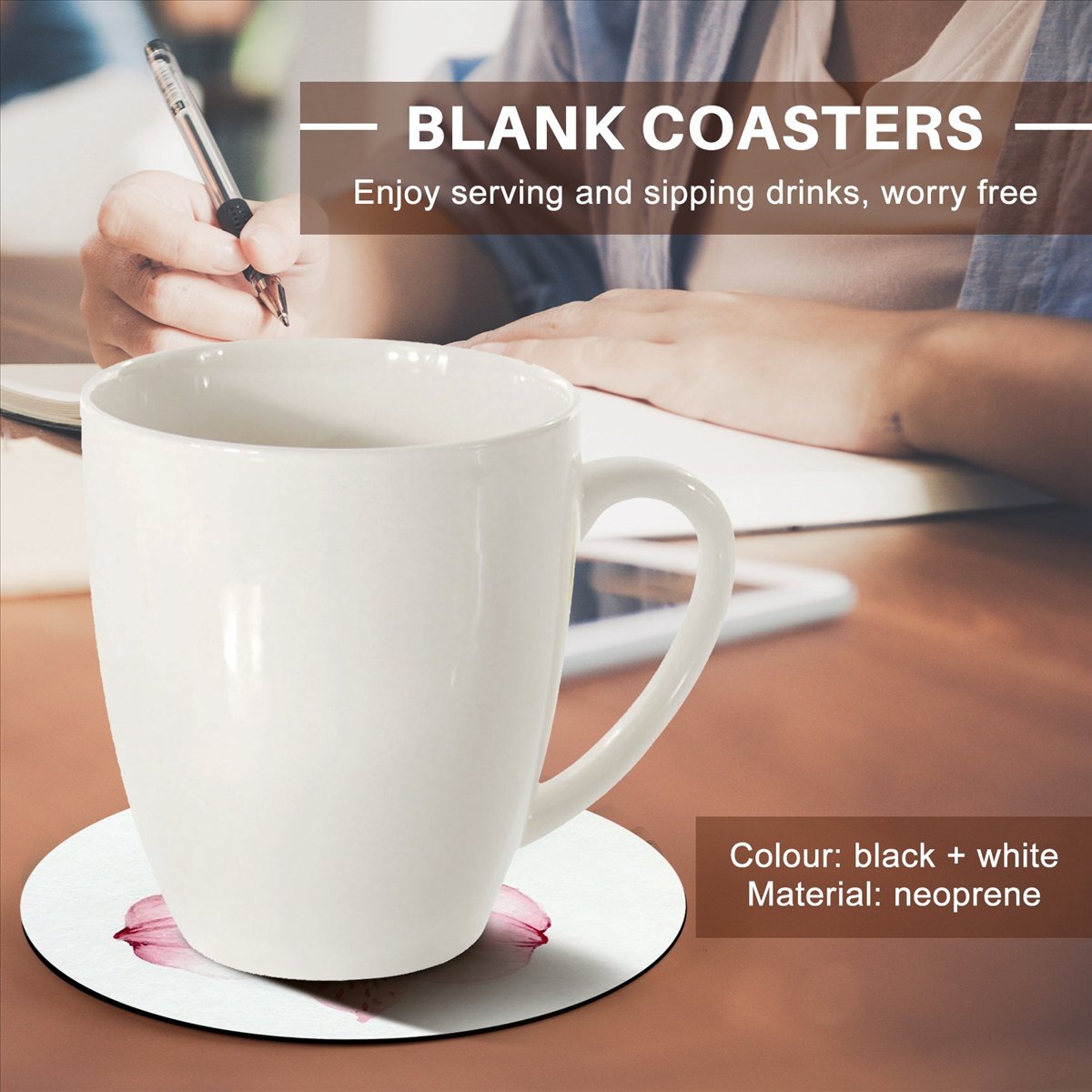 Coaster Sublimation Blank - KSOL Coaster Kosong Sublimasi Bulat Coaster