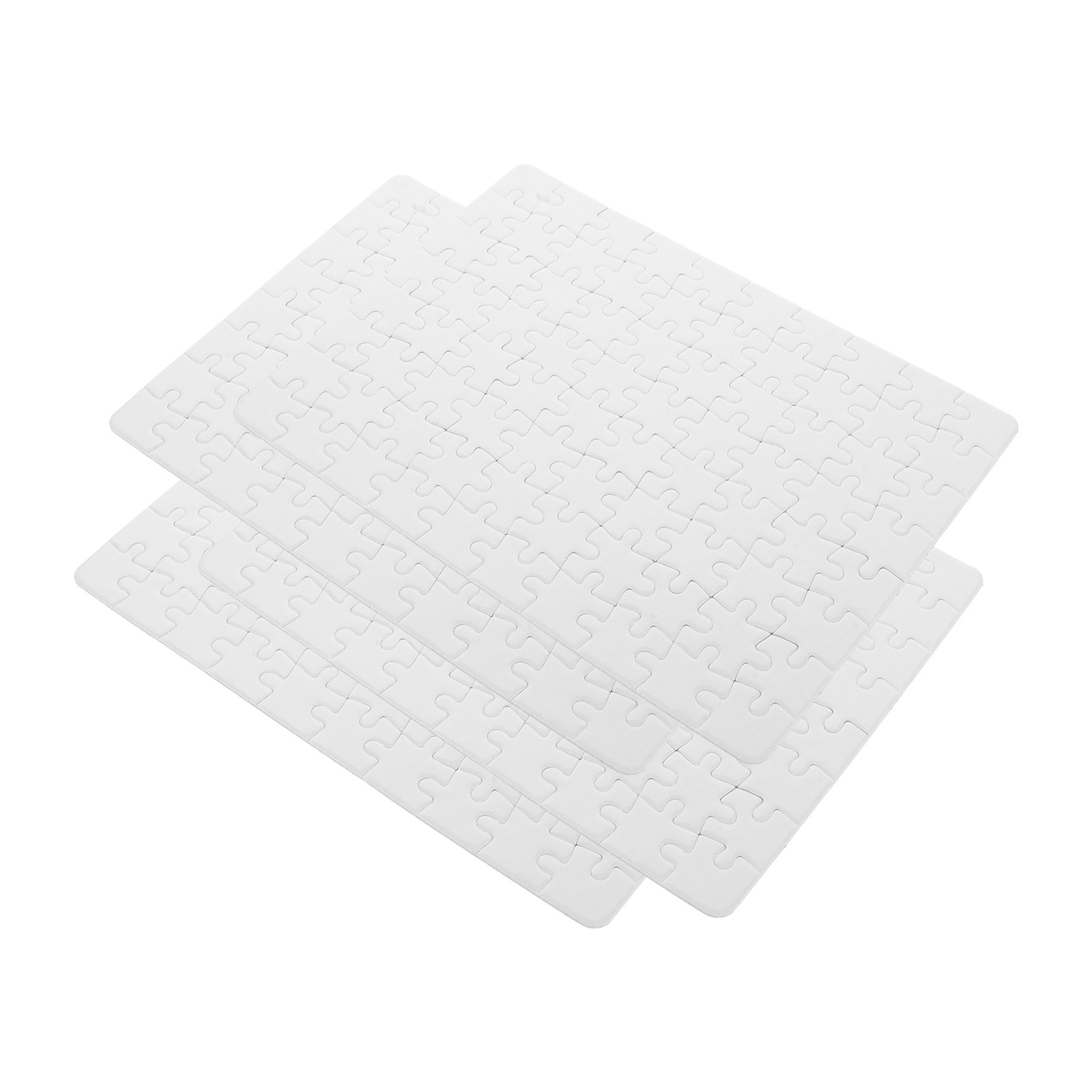 Puzzle Blank White - 4 Lembar Potongan Puzzle Kosong Putih