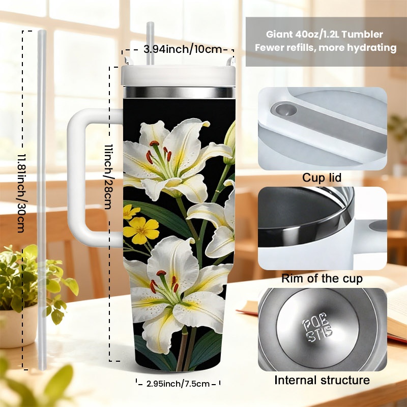 Tumbler Stainless Steel 40Oz B - Sublimation Mug White ulasan dan harga