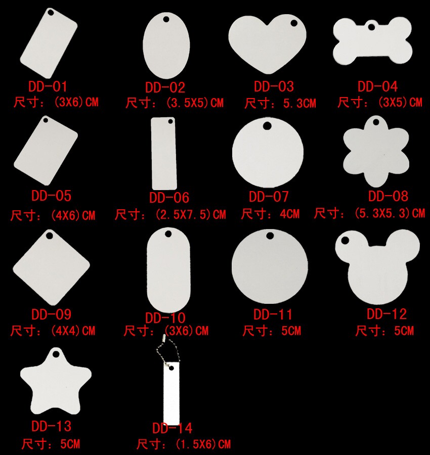 100 Buah/Lot Tag Liontin Logam - Coaster Sublimation Blank ulasan dan harga