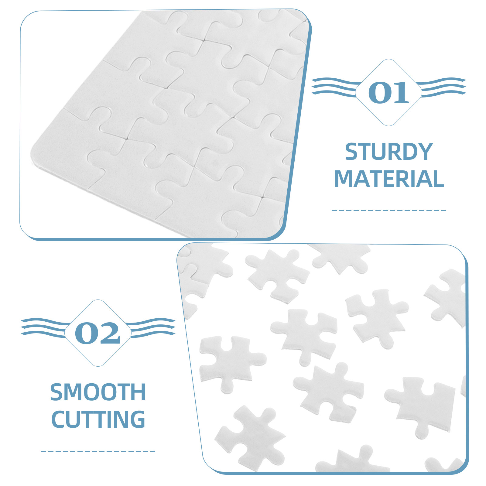 4 Lembar Papan Puzzle Kosong D - Puzzle Blank White ulasan dan harga