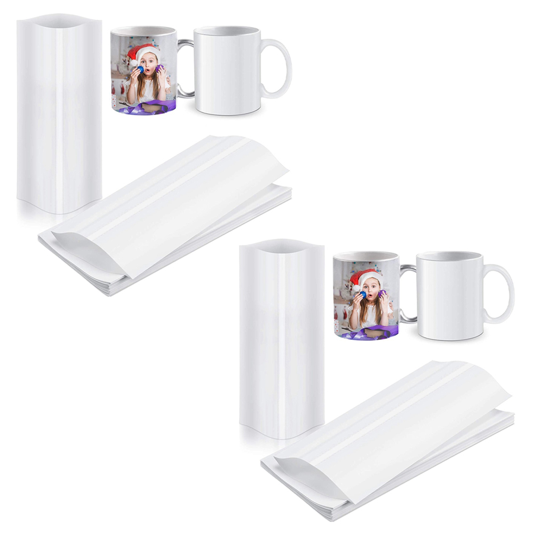 A74E-140Pcs Film Shrink Wrap S - Sublimation Mug White ulasan dan harga