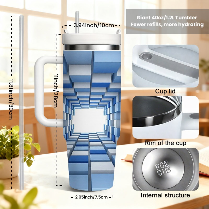 Tumbler Stainless Steel 40 Oz  - Sublimation Mug White ulasan dan harga